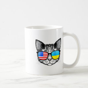 Caneca De Café Ucrânia Bandeira dos EUA Raízes Gato Ucraniano Ame