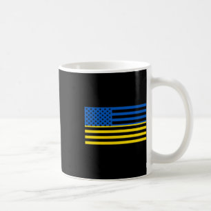 Caneca De Café Ucrânia Bandeira EUA Cidadão Americano Ucraniano B