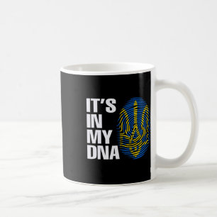 Caneca De Café Ucrânia Bandeira Ucraniana Brasão de Armas DNA da