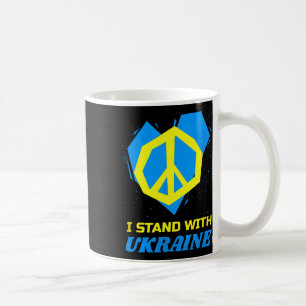 Caneca De Café Ucrânia Bandeira Ucraniana Paz Eu Estou Com a Ucrâ