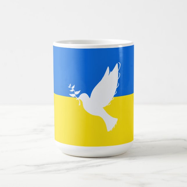 Caneca De Café Ucrânia Café Mug Dove Apoio à Liberdade de Paz (Centro)