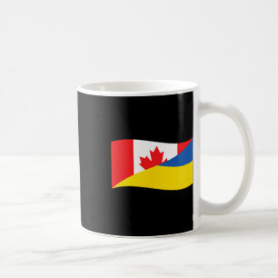 Caneca De Café Ucrânia Canadá Bandeira Dupla Unidade Patriótica C
