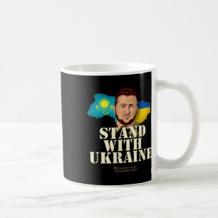 Caneca De Café Ucrânia Cazaquistão Volodymyr Zelensky Apoie U