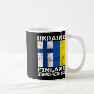 Caneca De Café Ucrânia Finlândia Fica Ao Seu Lado Suporte Finland
