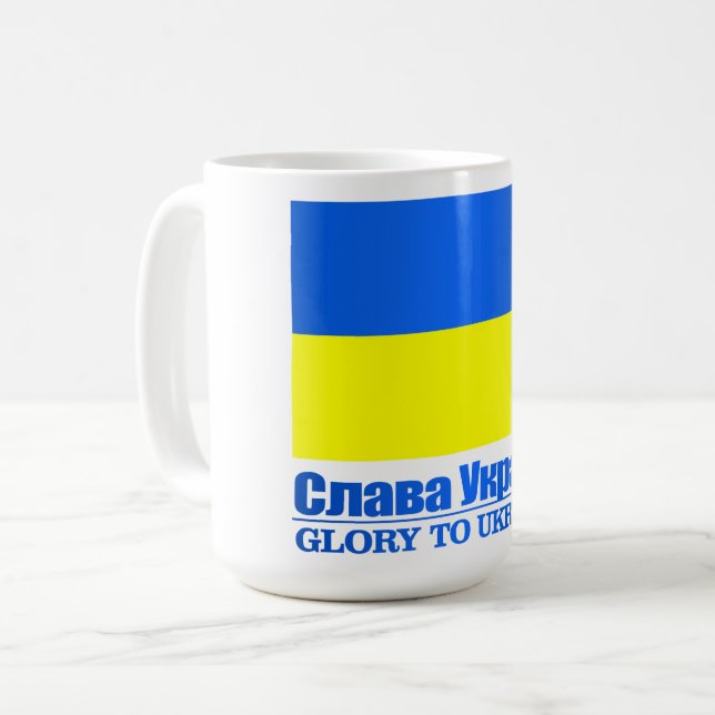 Caneca De Café Ucrânia (Glória à Ucrânia) (Frente Esquerda)