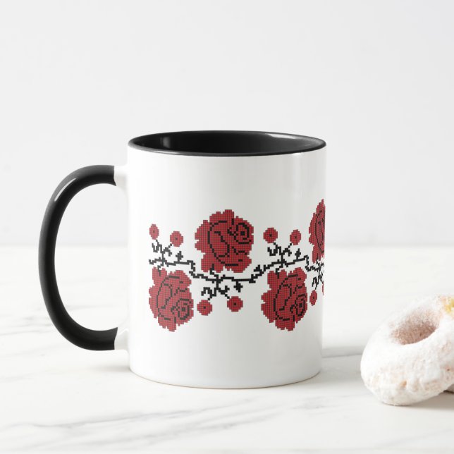 Caneca de café ucraniana (Com Donut)