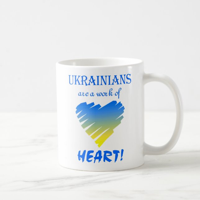 Caneca De Café Ucranianos são uma obra de coração~Mug (Direita)