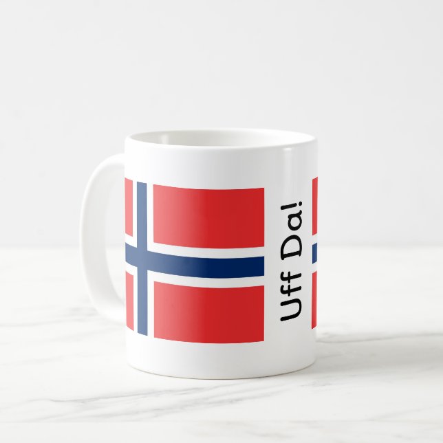 Caneca De Café Uff Da! Mug Norueguês (Frente Esquerda)