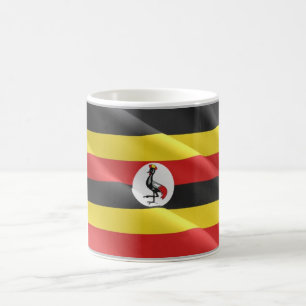 Caneca De Café Uganda - Waving Flag -