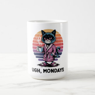 Caneca De Café Ugh Mondays Funny Cat Coffee Lovers Employees
