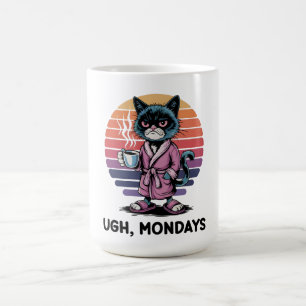 Caneca De Café Ugh Segundas-Feiras Gato Divertido Amantes de Café