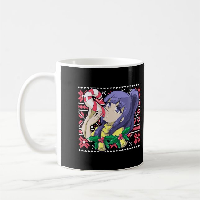 Caneca De Café Ugly Christmas Otaku Ahegao Ecchi Etchi Lewd Henta (Esquerda)