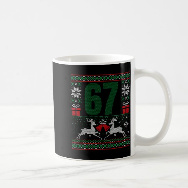 Caneca De Café Ugly Christmas Sweater 67 Design  (Direita)