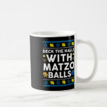 Caneca De Café Ugly Hanukkah Deck Hall Com Matzo Ball Chanukah J<br><div class="desc">Ugly Hanukkah Deck Hall Com Matzo Ball Chanukah Presente Judeu</div>