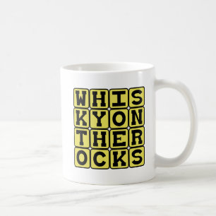 Caneca De Café Uísque Com Pedras, Bebida Alcoólica