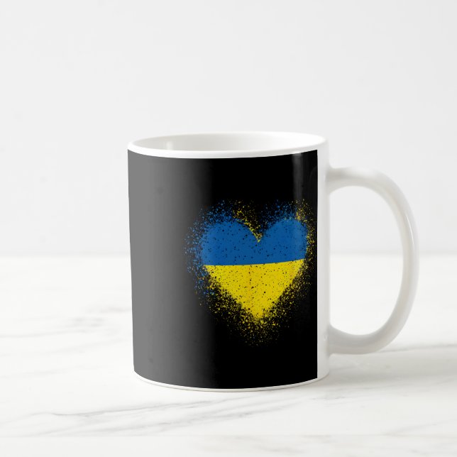 Caneca De Café Ukraine Flagge Herz Männer Frauen  (Direita)