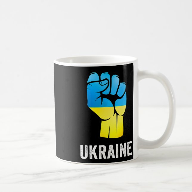 Caneca De Café Ukraine Map With Flag Colours Ukrainian Pride Men  (Direita)