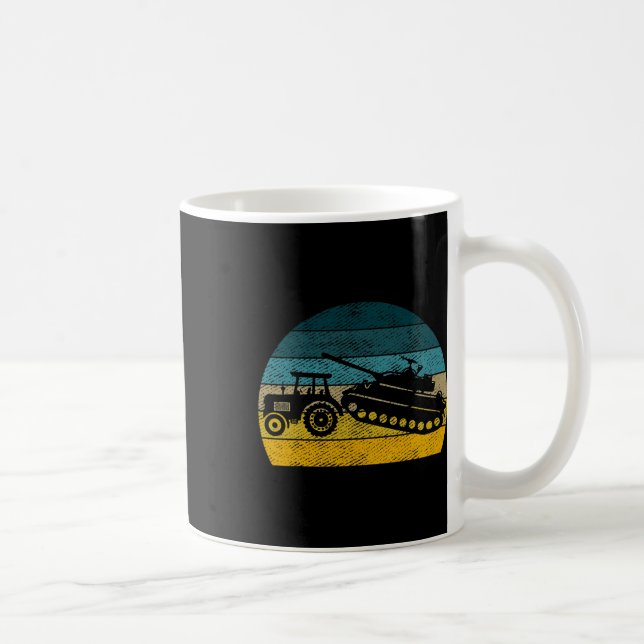 Caneca De Café Ukrainian Tractor Support Ukraine Stand With Ukrai (Direita)