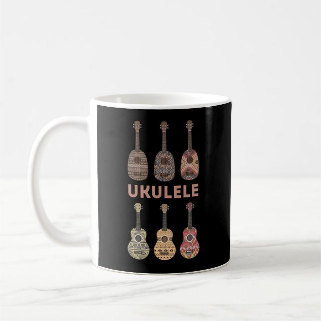 Caneca De Café Ukulele do Havaí: Instrumentos Musicais (Esquerda)