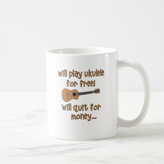 Caneca De Café Ukulele engraçado (Direita)
