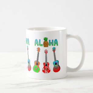 Caneca De Café Ukulele havaiano Aloha Havaí