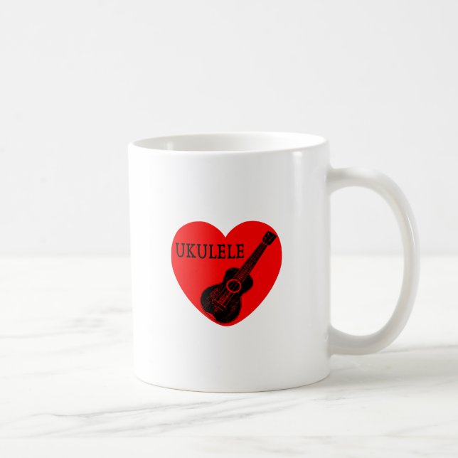 Caneca De Café Ukulele Love (Direita)
