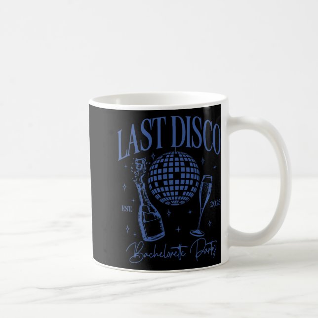 Caneca De Café Última Festa de Solteira Disco Est. 2025 Equipe da (Direita)