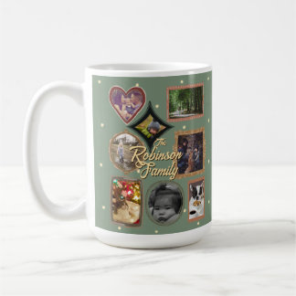 Caneca De Café Ultimate 12 Photo Family Retro Frame Collage