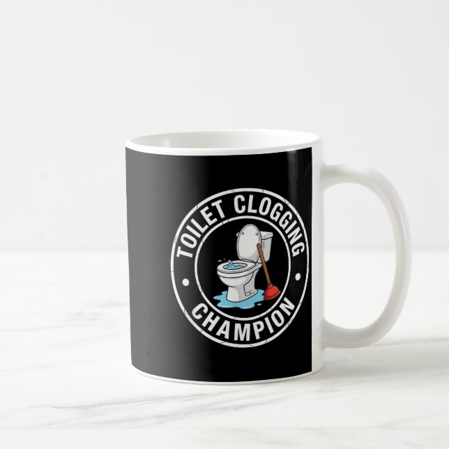 Caneca De Café Ultimate Clogging Champion Toilet (Direita)