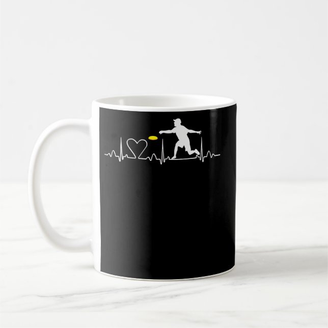 Caneca De Café Ultimate Frisbee Heartbeat Disc Golf (Esquerda)