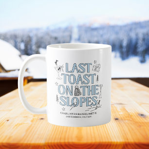 Caneca De Café Último Brinde Nas Encostas Azul Despedida de Solte