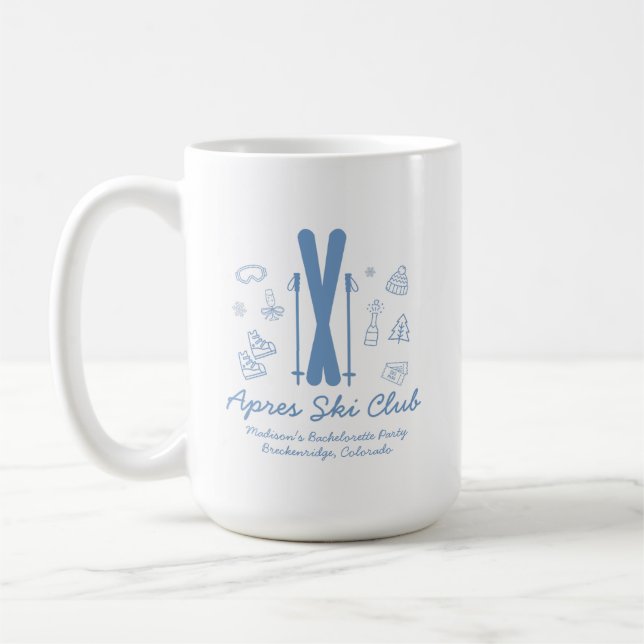 Caneca De Café Último brinde nas encostas da Ski Bachelorette (Esquerda)
