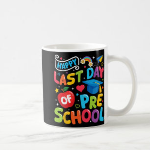 Caneca De Café Último Dia Da Pré-escola Professora Aluno Graduaçã