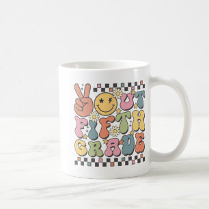 Caneca De Café Último Dia De 5 Grau De Paz De Groovy No Quinto An