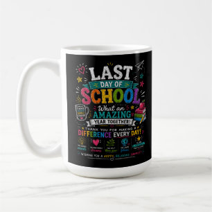 Caneca De Café Último Dia de Aula Ano Incrível Professor