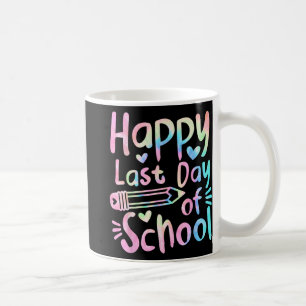 Caneca De Café Último Dia De Aula Estudantes Mulheres Divertido V