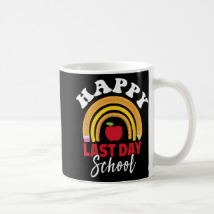 Caneca De Café Último Dia De Aula Leopardo Arco-íris Professor Al