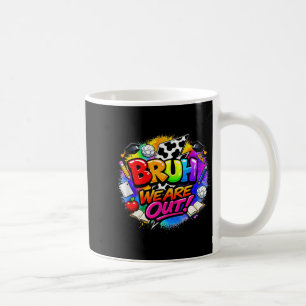 Caneca De Café Último dia de aula vibrações de verão praia bruh e