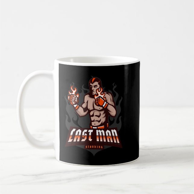 Caneca De Café Último Homem - Camisa Premium de Pé (Esquerda)