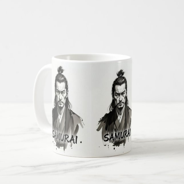 Caneca De Café Último Samurai Lutador  (Frente Esquerda)