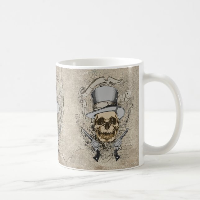 Caneca De Café Últimos crânio & armas da palavra (Direita)