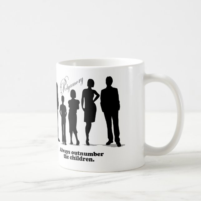 Caneca De Café Ultrapasse sempre as crianças - Polyamory (Direita)