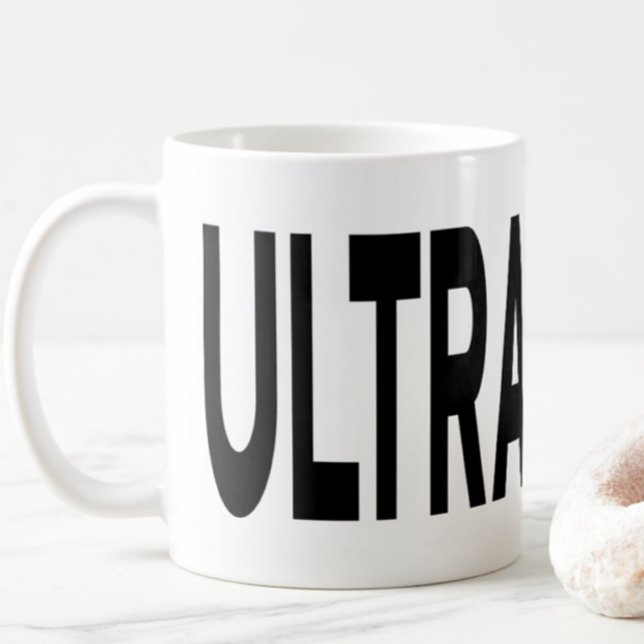 Caneca De Café ULTRASOUND Black Typography (Criador carregado)
