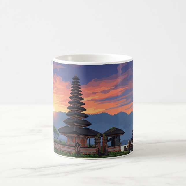 Caneca De Café Ulun Danu Bali Viagem da Indonésia (Centro)
