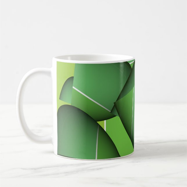 Caneca De Café Um Abstrato Verde (Esquerda)