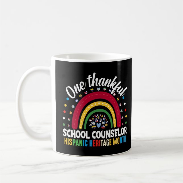 Caneca De Café Um agradecido Conselheiro Escolar Herança Hispânic (Esquerda)