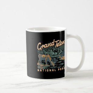 Caneca De Café Um Alce No Parque Nacional Grand Teton Vintage Cam