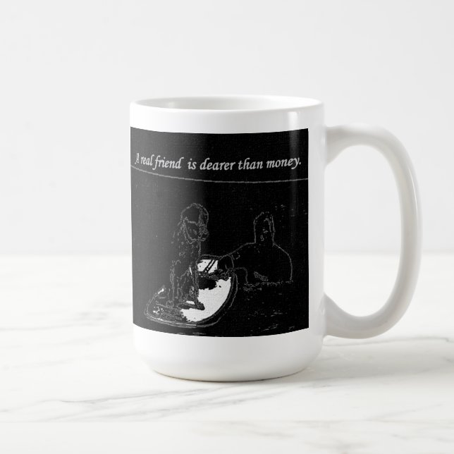 Caneca De Café Um amigo real é… (Direita)