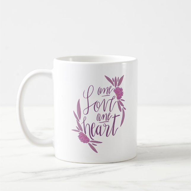 Caneca De Café um amor um coração (Esquerda)