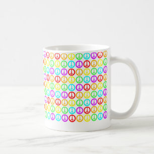 Caneca De Café Um arco-íris de sinais de paz